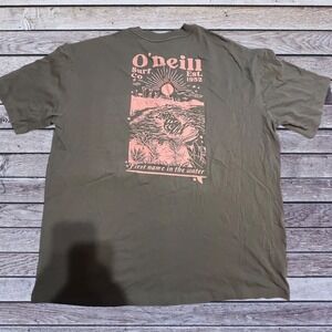 O'Neill Large T-Shirt Mens Gray Excellent Surf Graphic First Name In The Water